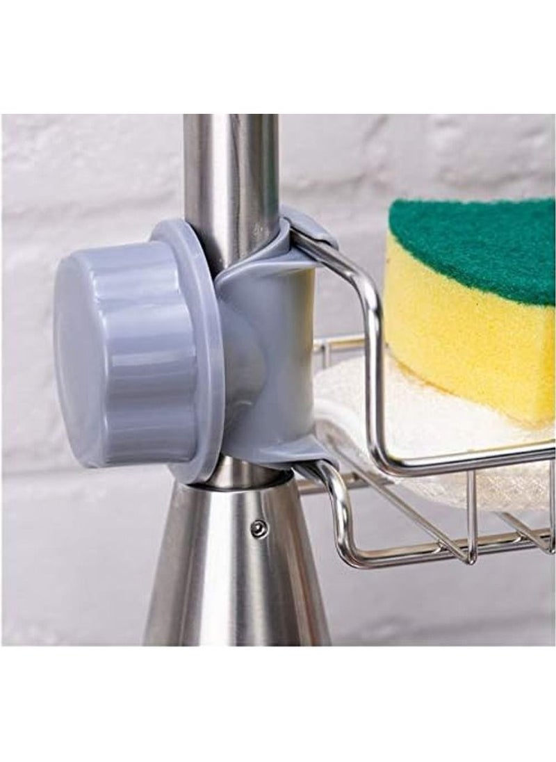 Rubik Kitchen Sponge Holder for Kitchen Sink, Stainless Steel Sink Organizer Faucet Drain Sponge Holder (Single Layer Wide)  - Image 3