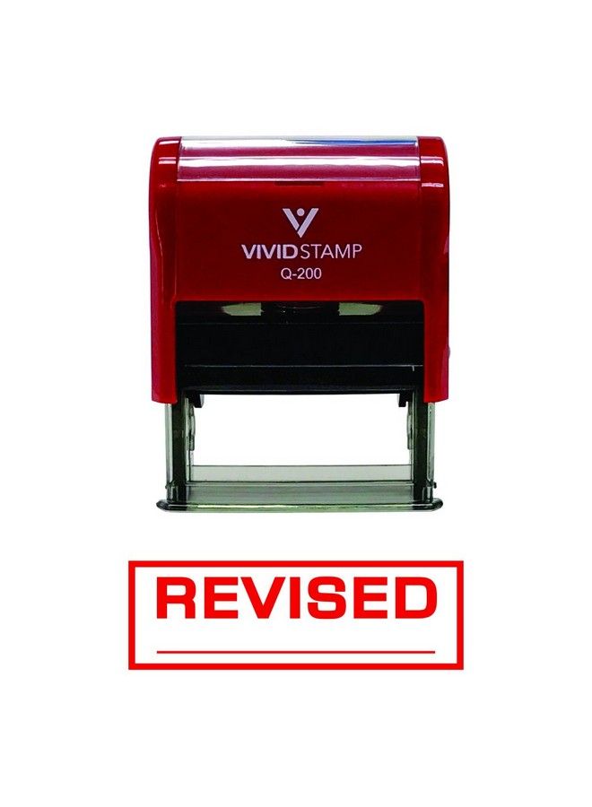 Pacific Stamp and Sign Revised Selfinking Office Rubber Stamp (Red) M - Image 2