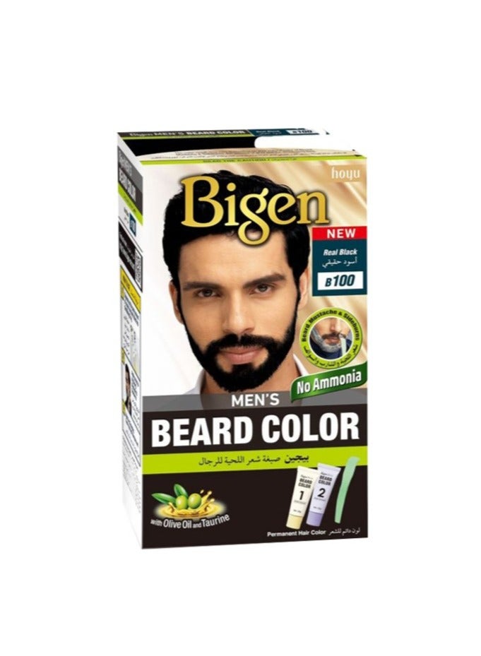 Bigen Men's Beard Color B100 Real Black