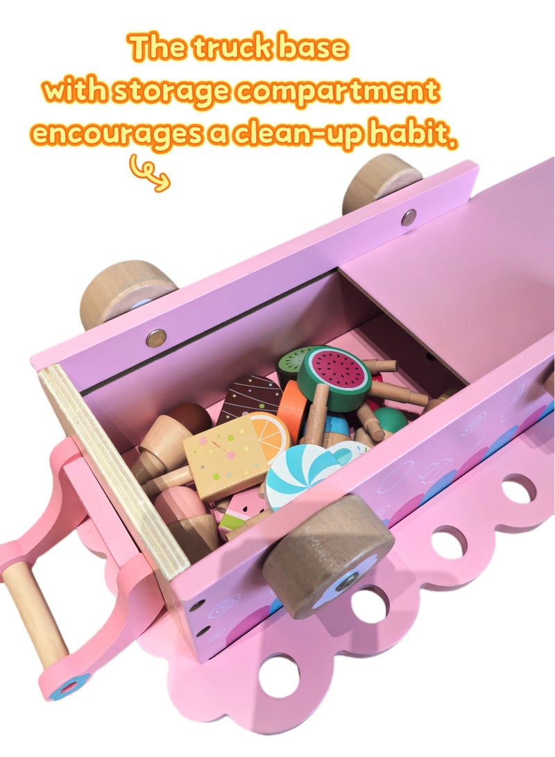 Pink Ice Cream Toy Playset - Pretend Play Food Kitchen Set for Kids, Educational & Creative Role Play Toys for Girls & Boys (3+ Years) - Perfect Birthday Gift - Image 4