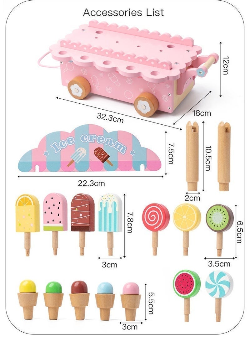 Pink Ice Cream Toy Playset - Pretend Play Food Kitchen Set for Kids, Educational & Creative Role Play Toys for Girls & Boys (3+ Years) - Perfect Birthday Gift - Image 5