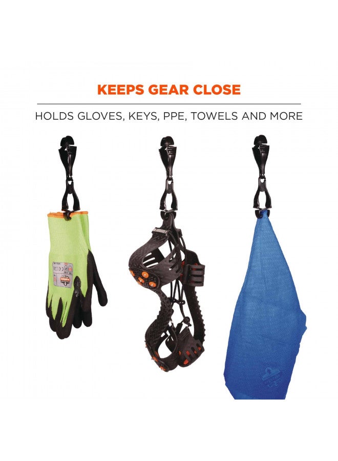 Ergodyne Ergodyne Squids 3400 Glove Clip Holder with Dual Clips, Black - Image 2