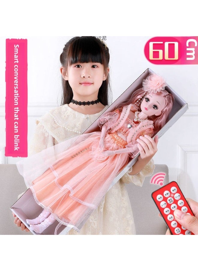 60cm Smart Doll Oversized Talking Girl Kids Toy Dress Up Doll Princess Birthday-Color: Princess Tinalin-Height:Smart Dialogue 61.1cm Set Clothes Gift B Gift Box - Image 2