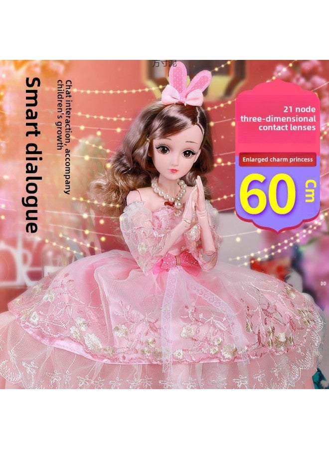 60cm Smart Doll Oversized Talking Girl Kids Toy Dress Up Doll Princess Birthday-Color: Princess Tinalin-Height:Smart Dialogue 61.1cm Set Clothes Gift B Gift Box - Image 4