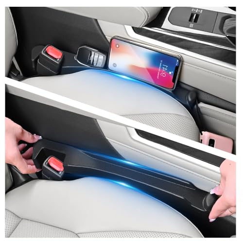 Turcee 2PCS Car Seat Gap Filler Organizer with Storage Slot HookCar Seat Gap Filler Strip for Filling GapsUniversal DoubleSided Use Cars Seats Gaps Plug Cars Interior Accessories - Image 1