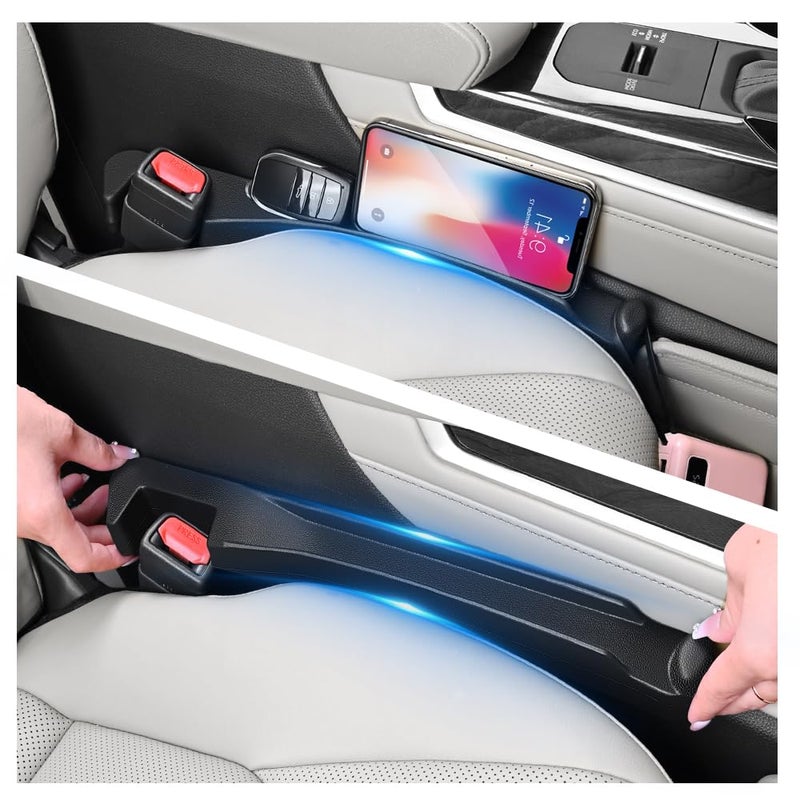 Turcee 2PCS Car Seat Gap Filler Organizer with Storage Slot HookCar Seat Gap Filler Strip for Filling GapsUniversal DoubleSided Use Cars Seats Gaps Plug Cars Interior Accessories - Image 3