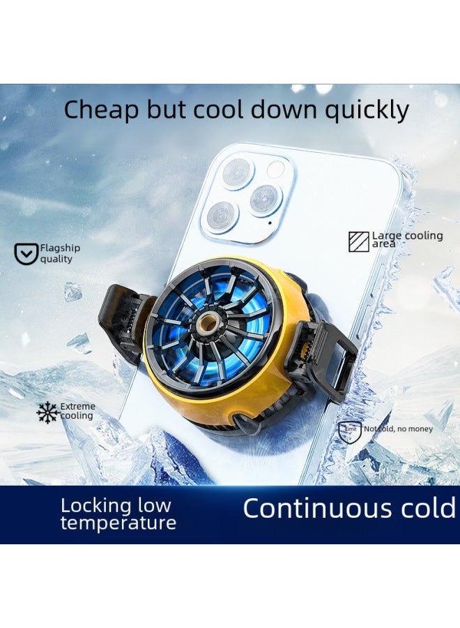 Rice Ink DL05 Mobile Phone Radiator Memo Digital Display Shift Magnetic Semiconductor Cooler Game Handle-Color:Ink Finger Silver Cloth  - Image 3