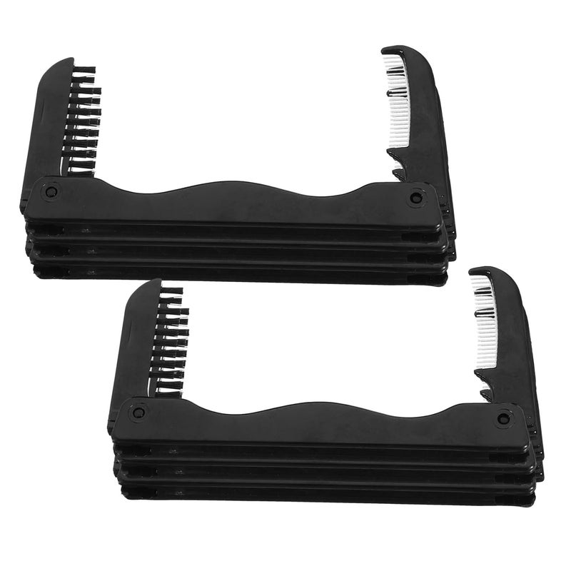 FENICAL 6pcs Foldable Eyelash and Eyebrow Brush Set with Nylon Bristles, Stainless Steel Brow Comb for Women, Portable Makeup Tool for Precise Eye Brow Grooming and Lash Separation - Image 1