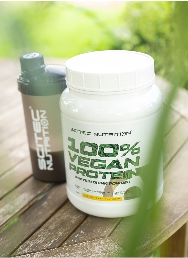 Scitec - Scitec Nutrition 100% Vegan Protein, Flavored Plant Protein Drink Powder with Vitamin B12 and Sweeteners, Sugar-Free and Gluten-Free, 1 kg, Vanilla - Image 1