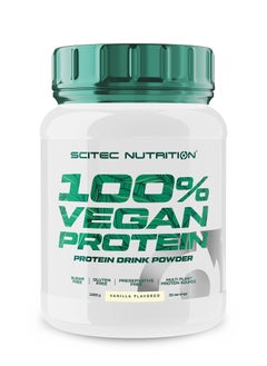 Scitec Nutrition 100% Vegan Protein, Flavored Plant Protein Drink Powder with Vitamin B12 and Sweeteners, Sugar-Free and Gluten-Free, 1 kg, Vanilla