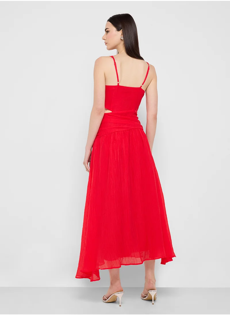 جينجر Sleeveless Cutout Dress