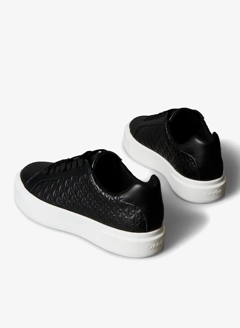 Calvin Klein Jeans  Leather Emblem Logo Trainers for Women | Best Price UAE