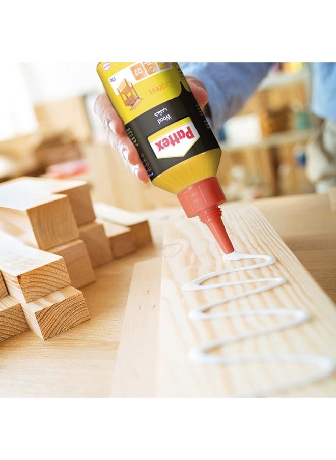 Pattex - Pattex Wood Express Quick-Drying Wood Glue, Vinyl Glue For Mounting, Assembling, Veneering Or Laminating On Wooden Supports, White Glue, 1x75g - Image 1
