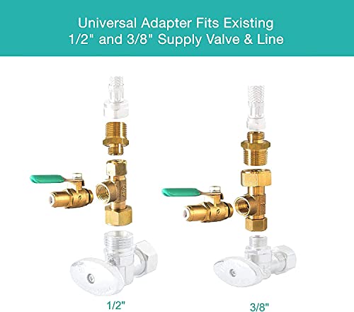 Metpure Ice Maker Fridge Installation Kit – 25' Feet x 3/8" OD Tubing for Appliance Water Line with Brass Stop Tee Connection and Valve for Quick Installation, 3/8" OD Fittings - Image 5