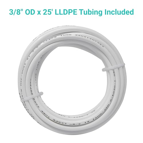 Metpure Ice Maker Fridge Installation Kit – 25' Feet x 3/8" OD Tubing for Appliance Water Line with Brass Stop Tee Connection and Valve for Quick Installation, 3/8" OD Fittings - Image 3