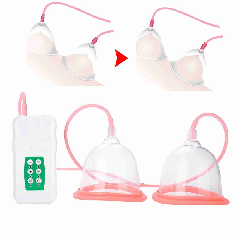 آلة قوية لتكبير الثدي بالمُحسِب الكهربائي كأس مزدوج شحن USB (أحجام CD) - Image 2