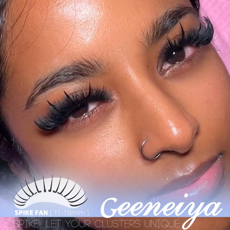 Geeneiya Spikes Lash Clusters and Bottom Lashes Wispy Eyelash Clusters D Cluster Eyelash Extensions Spike Individual Eyelashes (5-6-7mm, 11-13-15-17-19mm) - Image 4