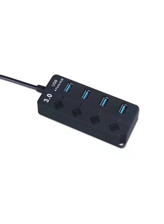 Hot Sale 4 Port USBHUB Multi-function Usb Hub Computer Extender Switch One To Four Splitter Wholesale-Number Of Interfaces:0.7m Port 2.0 Blister Color Card  - Image 3