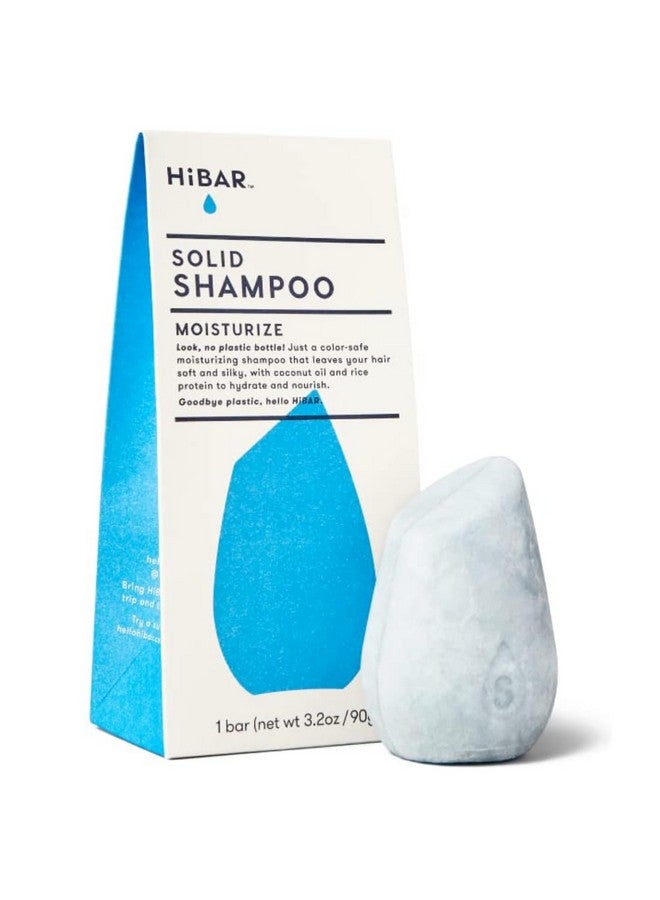HIBAR - Moisturize Shampoo Bar - For Dry, Frizzy Hair - Deeply Nourishing & Hydrating - With Coconut Oil & Vitamin B5 - Plastic-Free - Soap, Paraben & Sulfate-Free - Color Safe & Vegan -1 Solid Bar - Image 1