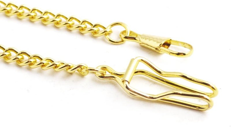 BoShiYa Clip Pocket Watch Chain for Men Vintage Metal Alloy Albert Vest Chain 14.9 Inch Pocket Watch Chains Link - Image 4