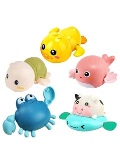Bath Toy,Cute Animal Clockwork Bathtub Swimming Pool Toy,Baby Bath Toys for Toddlers 1-3, Boys & Girls Water Bath Toy Set,5 Pack