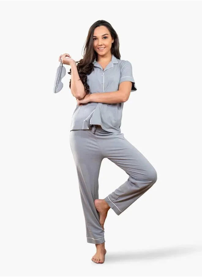 أدريا Ss Classic Lpj Set With Eyemask For Female