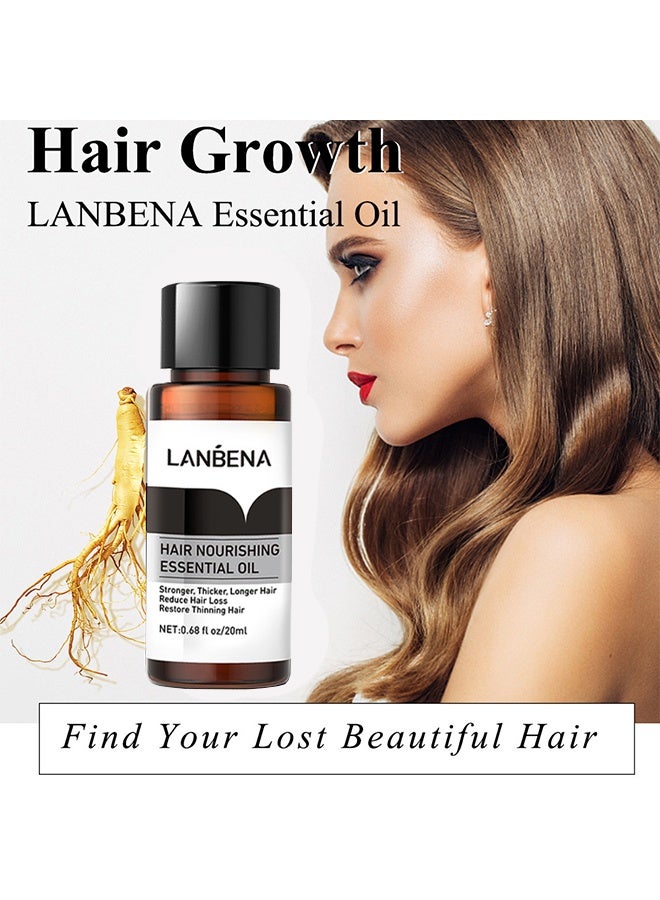 لان بينا زيت أساسي لنمو الشعر، العناية بالشعر ومنع تساقطه، نبات الزنجبيل الطبيعي يعزز كثافة الشعر 20 مل - Image 2