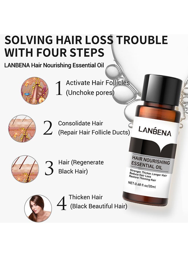 لان بينا زيت أساسي لنمو الشعر، العناية بالشعر ومنع تساقطه، نبات الزنجبيل الطبيعي يعزز كثافة الشعر 20 مل - Image 4