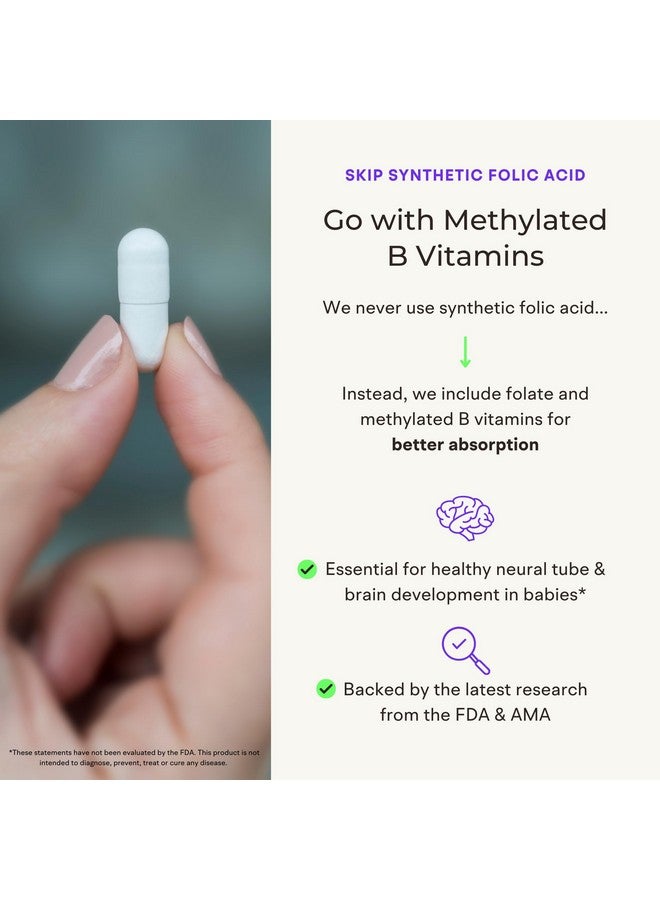VitaminIQ Whole Food Prenatal Vitamins (120 Capsules) Natural Support for Maternal and Fetal Health, Prenatal Multivitamin for Women with Choline, B Vitamins and More, Vegan, No Soy, Gluten or Dairy - Image 5