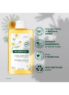 Klorane – Brightening Shampoo with Chamomile – Enhances Highlights & Brightens Blonde Hair – Hydrogen Peroxide, Ammonia, Silicone, Paraben & Sulfate Free – 13.5 fl. oz.  - Image 2