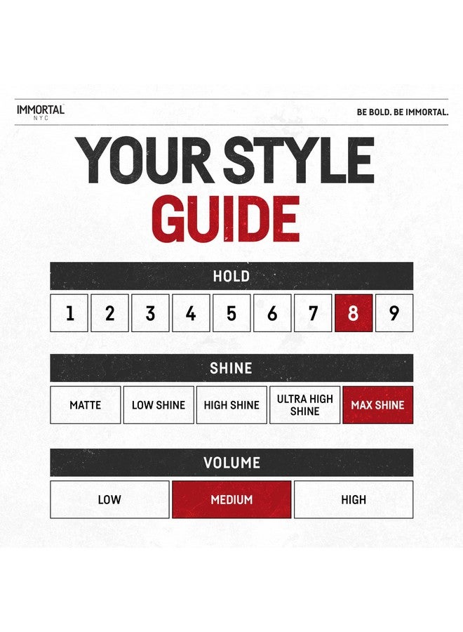 Immortal NYC Strawberry Hair Wax - 8 out of 9 Holding Ability, Max Shine - All Natural Water-Based Hair Wax for Men - No Residue, All Hair Types - Image 3