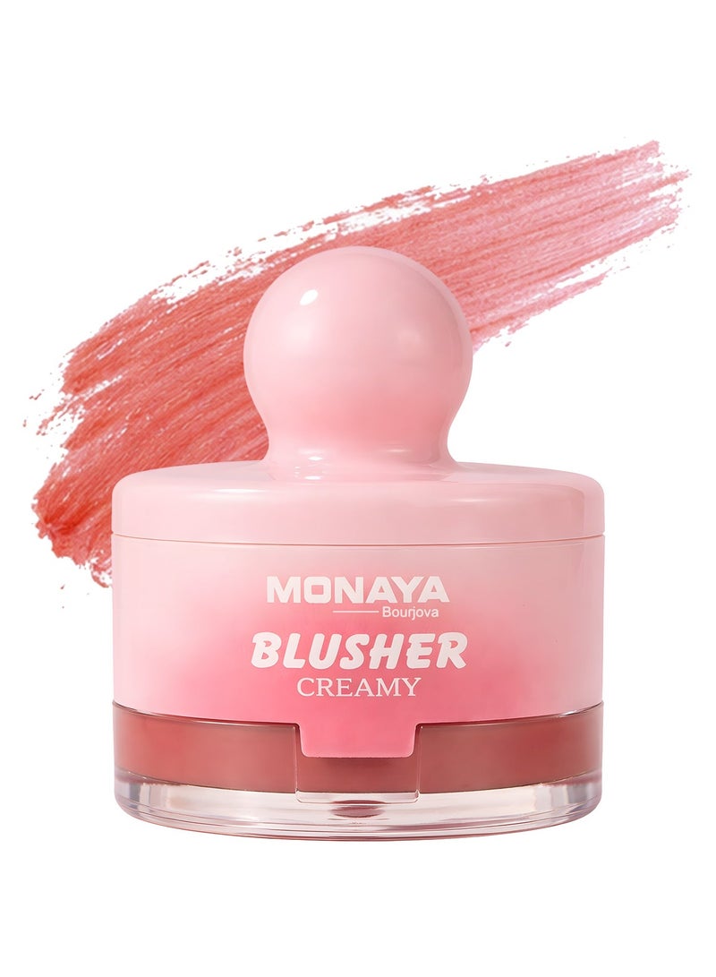 Monaya S009 Cream Face Blush – Natural Finish, Lightweight Formula That Melts into the Skin, Buildable Color Control, Long-Lasting Wear, Suitable for All Skin Tones - Image 1