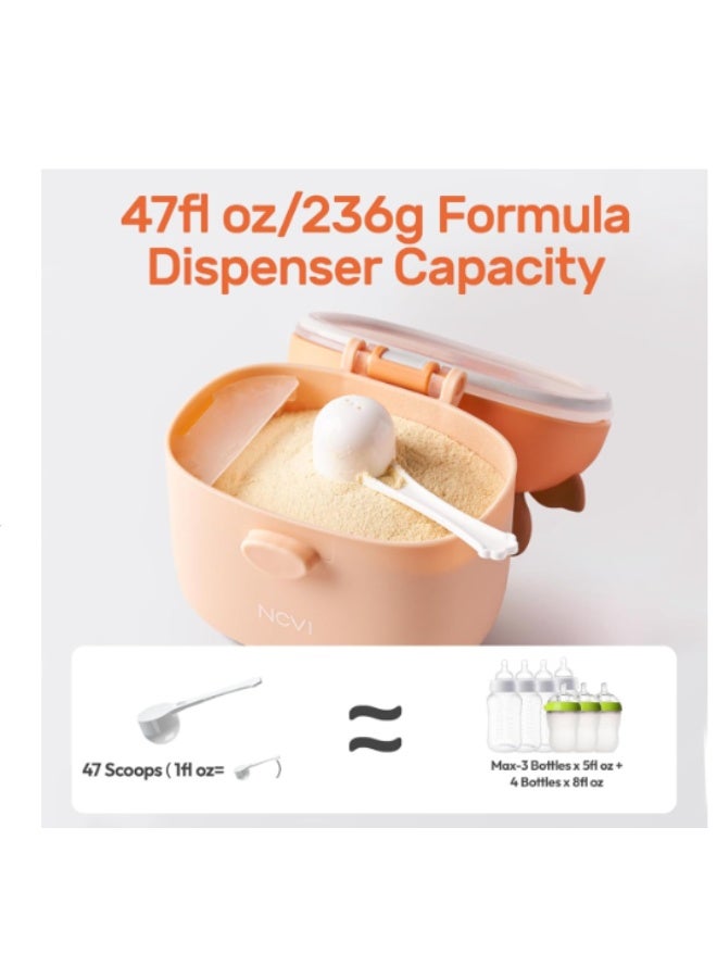 Twisoo Baby Formula Milk Powder Dispenser with Scoop, Airtight, BPA-Free, Spill-Proof, Stackable Snack Storage, Pink - Image 2