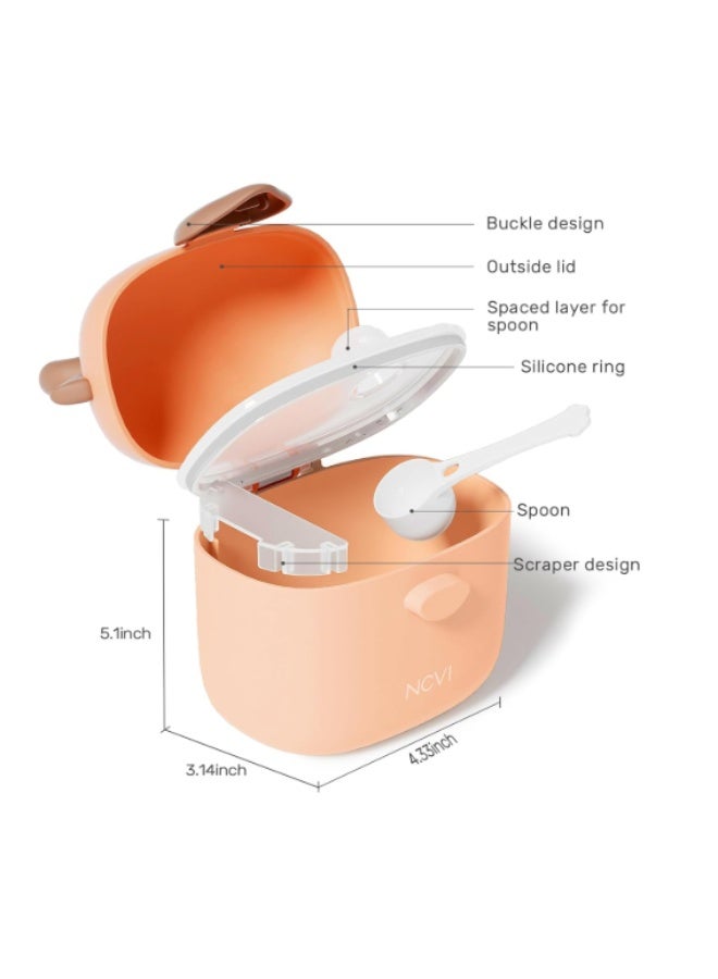 Twisoo Baby Formula Milk Powder Dispenser with Scoop, Airtight, BPA-Free, Spill-Proof, Stackable Snack Storage, Pink - Image 3