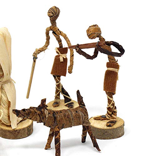 Global Crafts Nativity Parent - Banana Fiber Nativity Set - Handcrafted Round Kenya Christmas Decor - Image 4