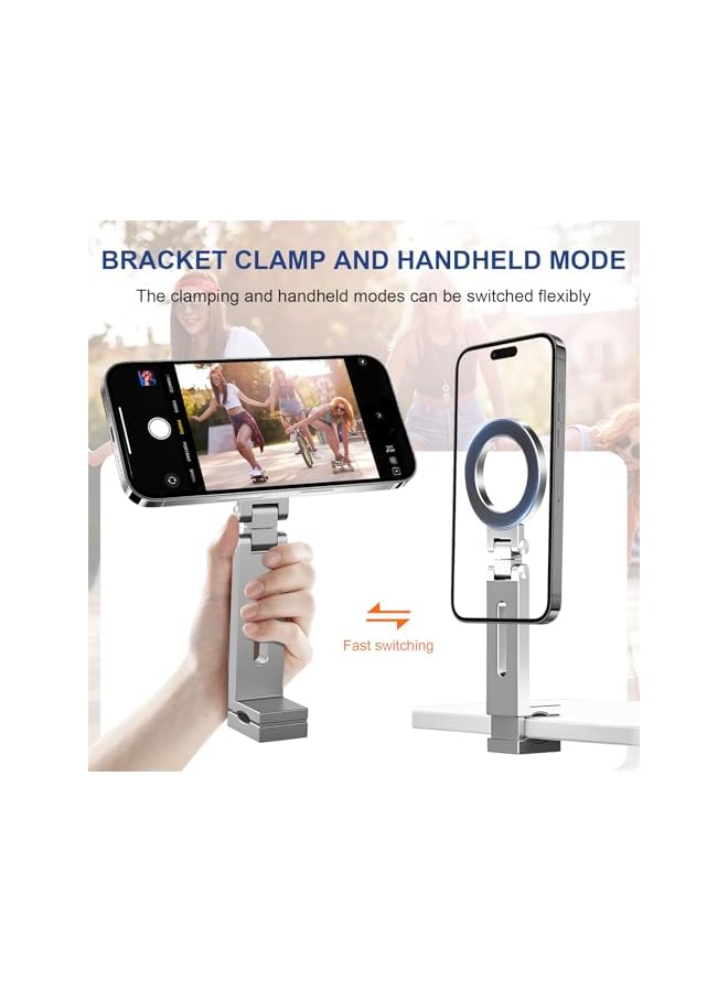 S-TOP Magnetic Phone Stand - Adjustable Foldable Phone Holder with Strong Magnets, Portable Travel Phone Bracket for iPhone 16/15/14/13/12 Pro, for Samsung Galaxy, All Smartphones - Image 2