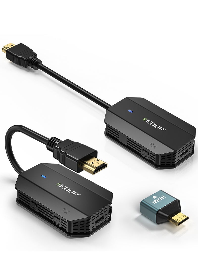 Wireless HDMI Transmitter and Receiver, Plug & Play, Wireless HDMI Extender Kit, Support 5GHz for Streaming Media Video/Audio/File for Laptop/PC/Camera/Phone to Monitor/Projector/HDTV - Image 2