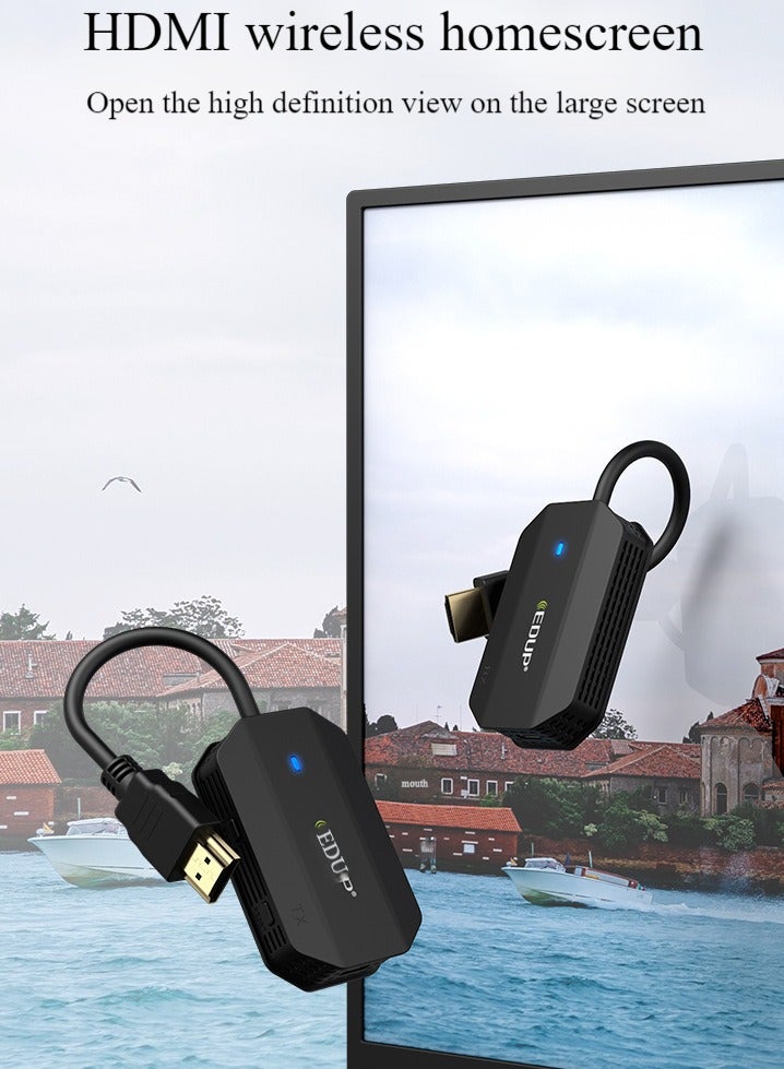 Wireless HDMI Transmitter and Receiver, Plug & Play, Wireless HDMI Extender Kit, Support 5GHz for Streaming Media Video/Audio/File for Laptop/PC/Camera/Phone to Monitor/Projector/HDTV - Image 4