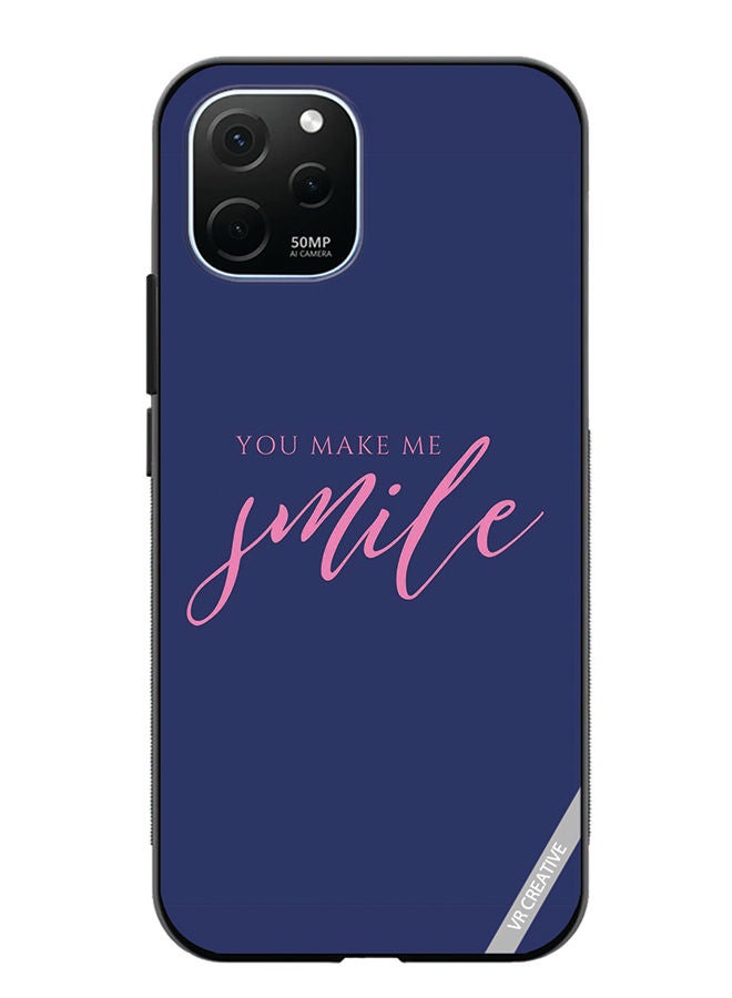 VR CREATIVE Protective Case Cover For Huawei Enjoy 50z You Make Me Smile Design Multicolour - Image 1