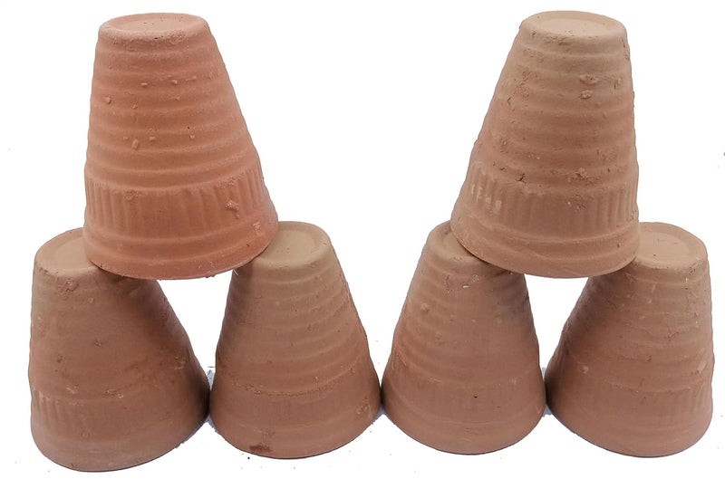 Terracotta Clay Glass Mitti Glass Mug for WaterTeaCoffeeLassi 50ML Pack of 6  - Image 2