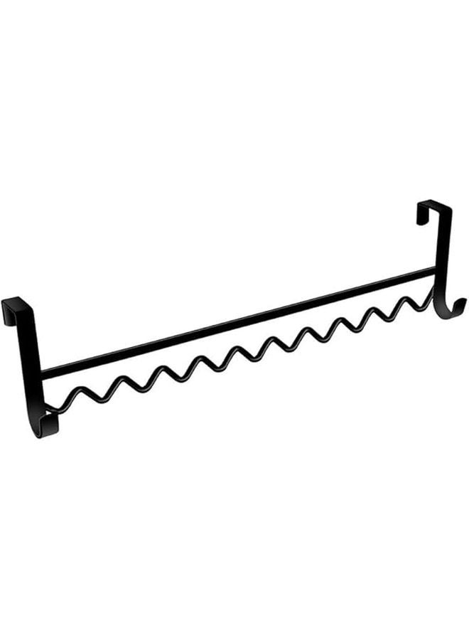 حامل تخزين السرير الأسود فوق الباب لتنظيم المنزل والنزل - Image 1