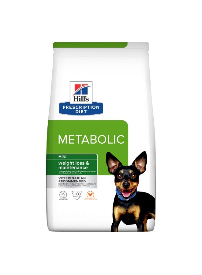 Hill's Hill’s Prescription Diet Metabolic Mini Dry Dog Food – Chicken – Weight Management 1KG - Image 1
