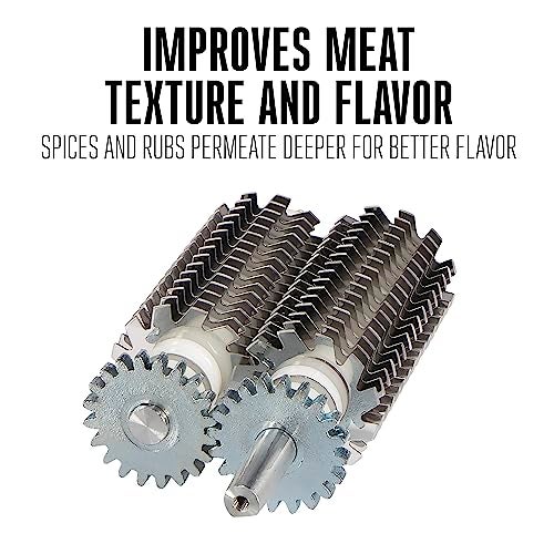Weston Meat Tenderizer Tool & Heavy Duty Cuber, Quick and Easy Manual Operation For Cuts Up To 4.5” Wide x .75” Thick, Durable Aluminum Construction, Stainless Steel Blades, White (07-3101-W-A) - Image 3
