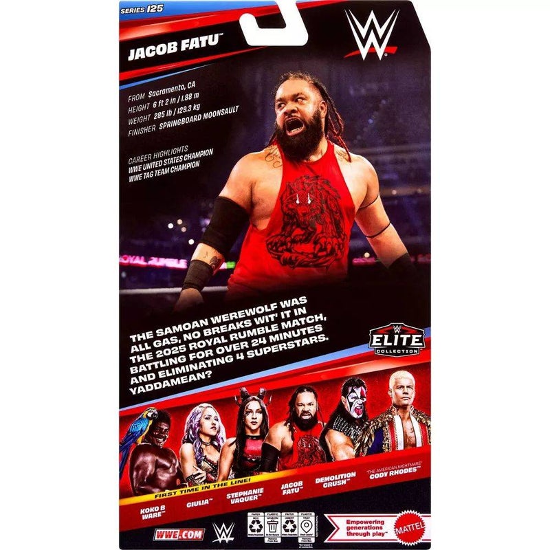 WWE Elite Collection Jacob Fatu Action Figure (15.24 cm) - Image 3