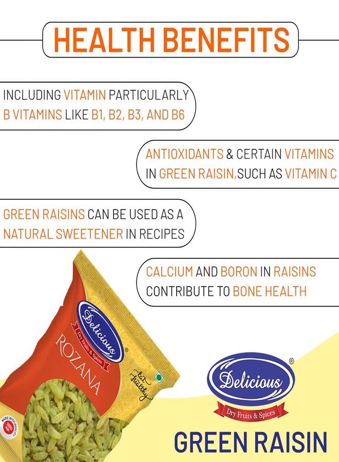 Delicious Rozana Green Raisins | Kismis Dry Fruits | Dry Grapes | Premium Kishmish | Kismis 500gm - Image 5