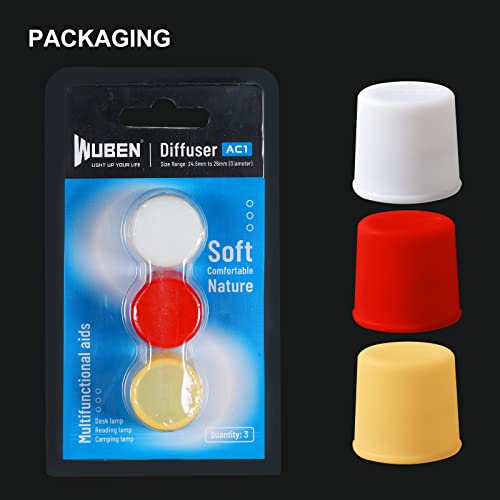 WUBEN AC1 3 Colors Flashlight Diffuser Durable Compatible with 24.5-26mm Diameter Lamp Caps for C3 L50 L50S TO40R TO46R Flashlight - Image 2