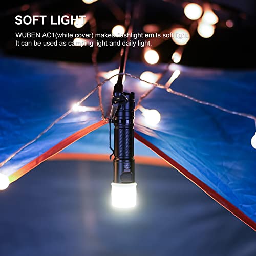 WUBEN AC1 3 Colors Flashlight Diffuser Durable Compatible with 24.5-26mm Diameter Lamp Caps for C3 L50 L50S TO40R TO46R Flashlight - Image 4