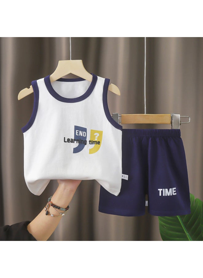 Children's Vest Suit Category A Summer Pure Cotton New Boys And Girls Thin Summer Clothes Baby Clothing Children's Clothing