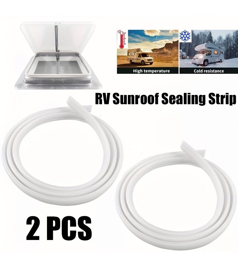 2 Pack 51 Inch RV Roof Vent Seal TPE Rubber Camper Fan Gasket Replacement - Image 1