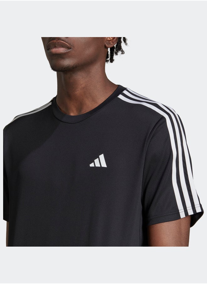 Adidas تيشيرت تدريب أساسيات القطار بثلاثة خطوط  - Image 5